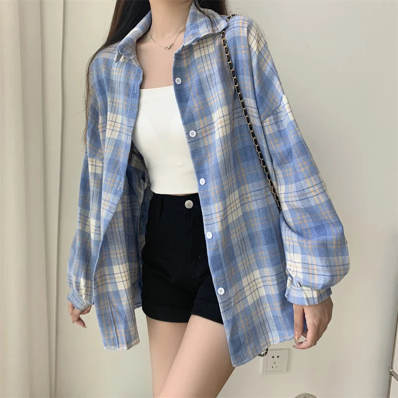 Camisa Oversize a Cuadros — Estilo Grunge