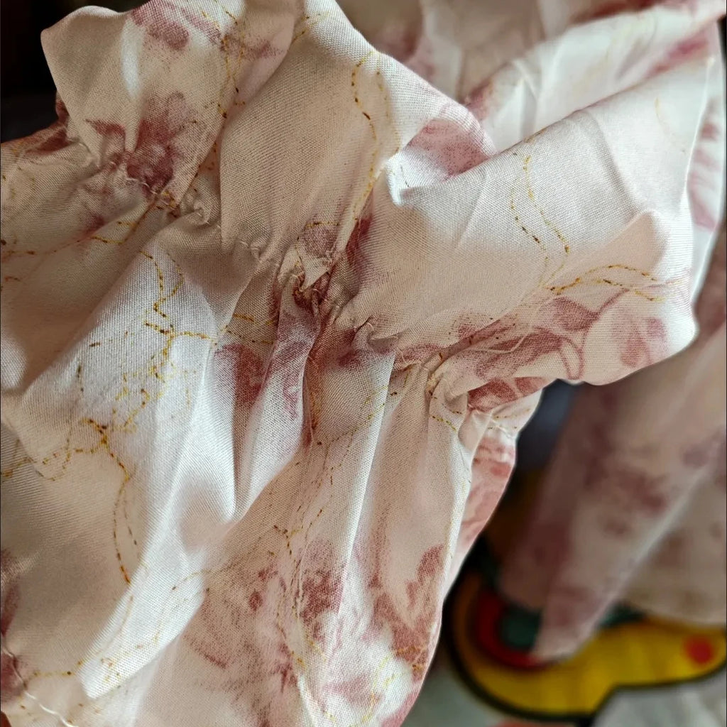 Vestido Midi Manga Larga Floral — Cuello Cuadrado con Lazo