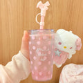 Vaso con Bombilla Estilo Coreano Lunares
