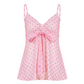 Top Camisola de Lunares con Lazo — Escote V