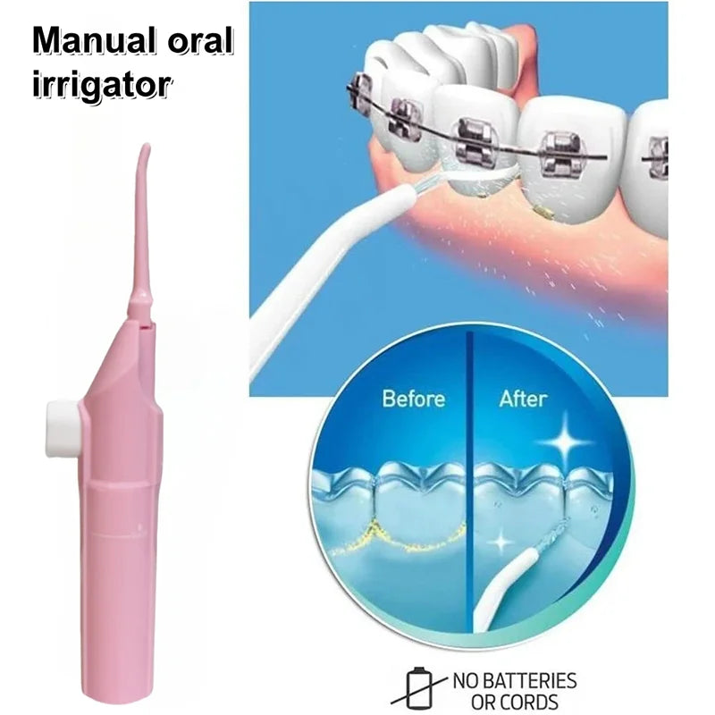 Irrigador Bucal Manual Portátil — Limpieza Dental