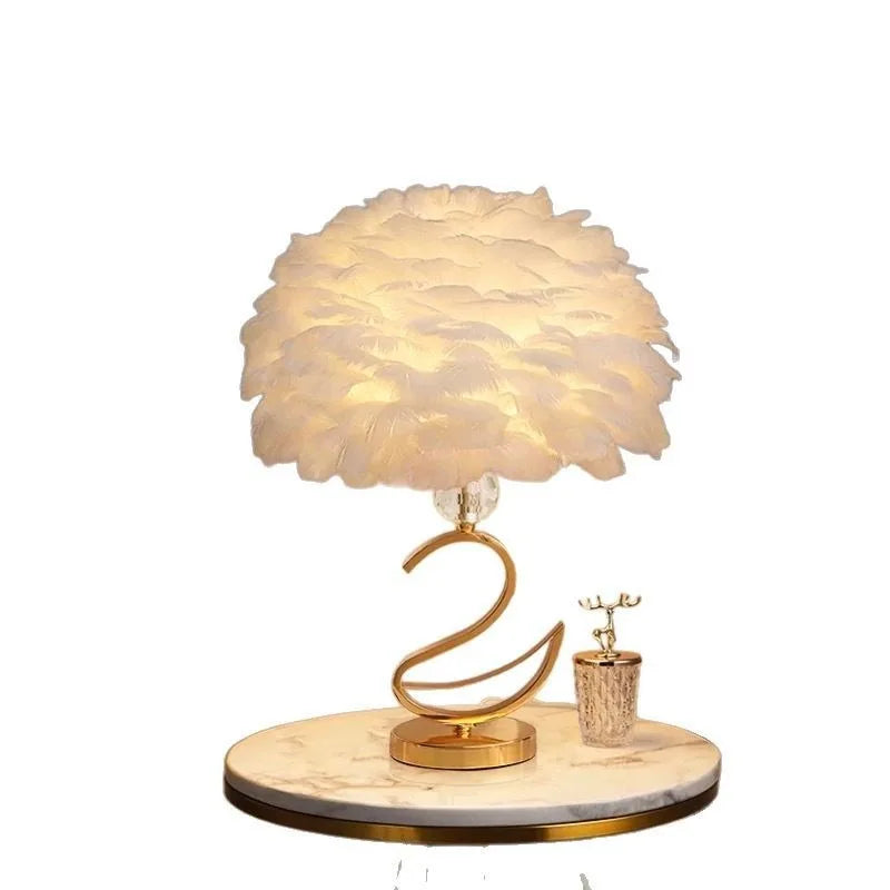 Lámpara de Mesa Cisne Estilo Francés