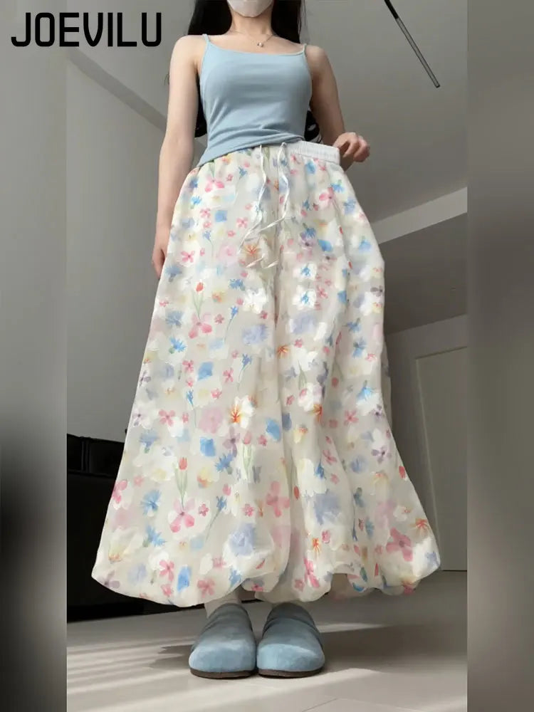Pantalón Palazzo Floral — Tiro Alto Estilo Boho Francés