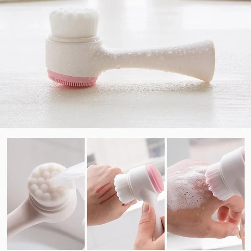Cepillo Facial de Silicona Doble Cara