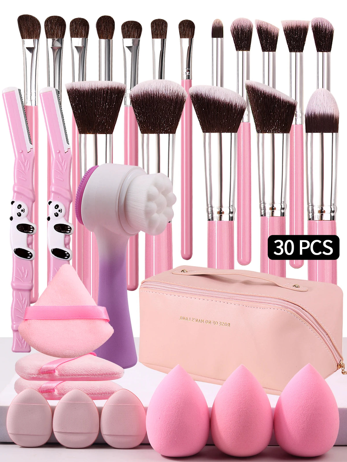 Set de Brochas de Maquillaje Rosa