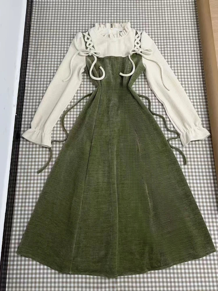 Vestido Midi a Cuadros Estilo Francés — Casual y de Oficina