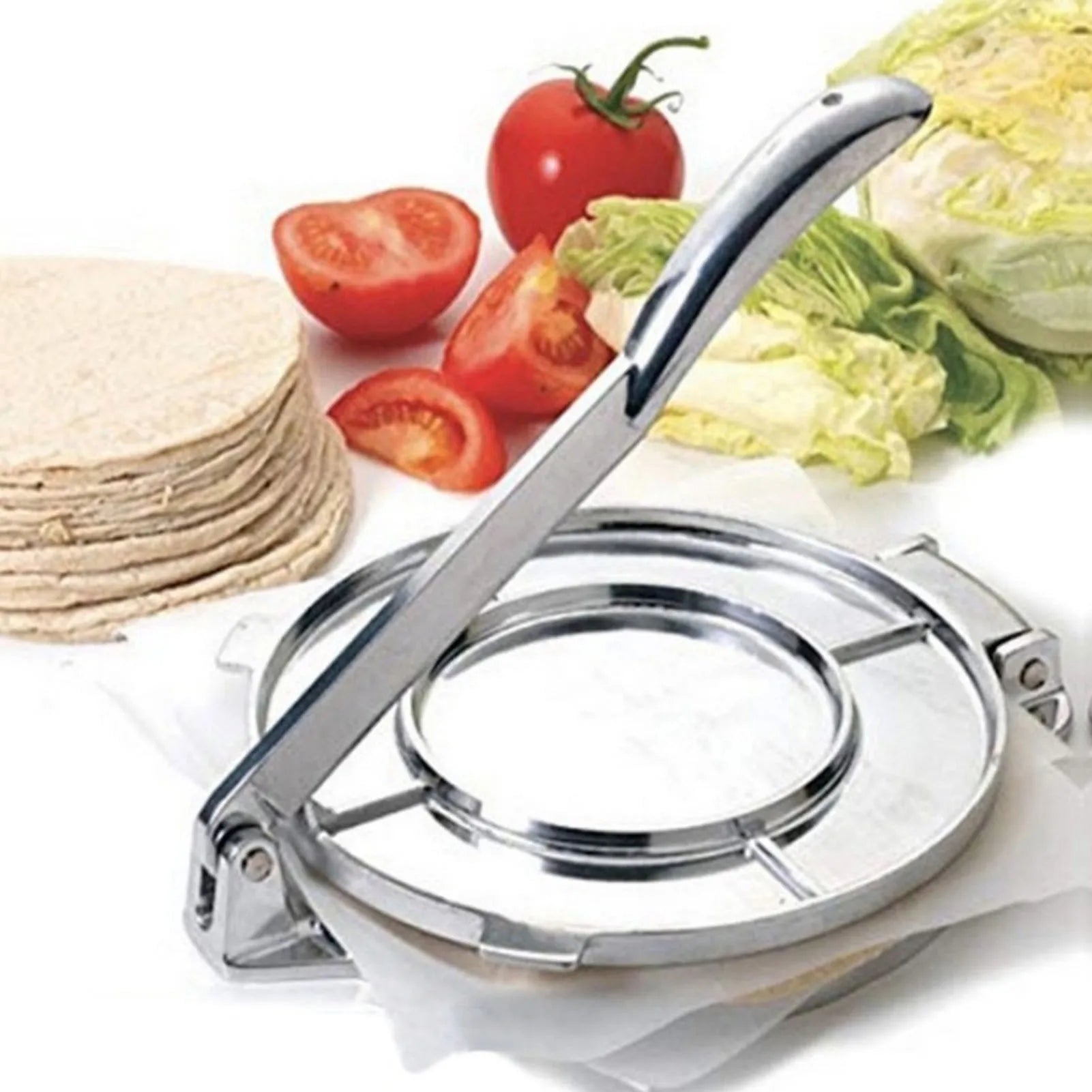 Prensa Manual para Tortillas — Aluminio Resistente 16/20 cm