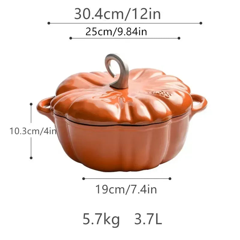 Olla Esmaltada Diseño Calabaza