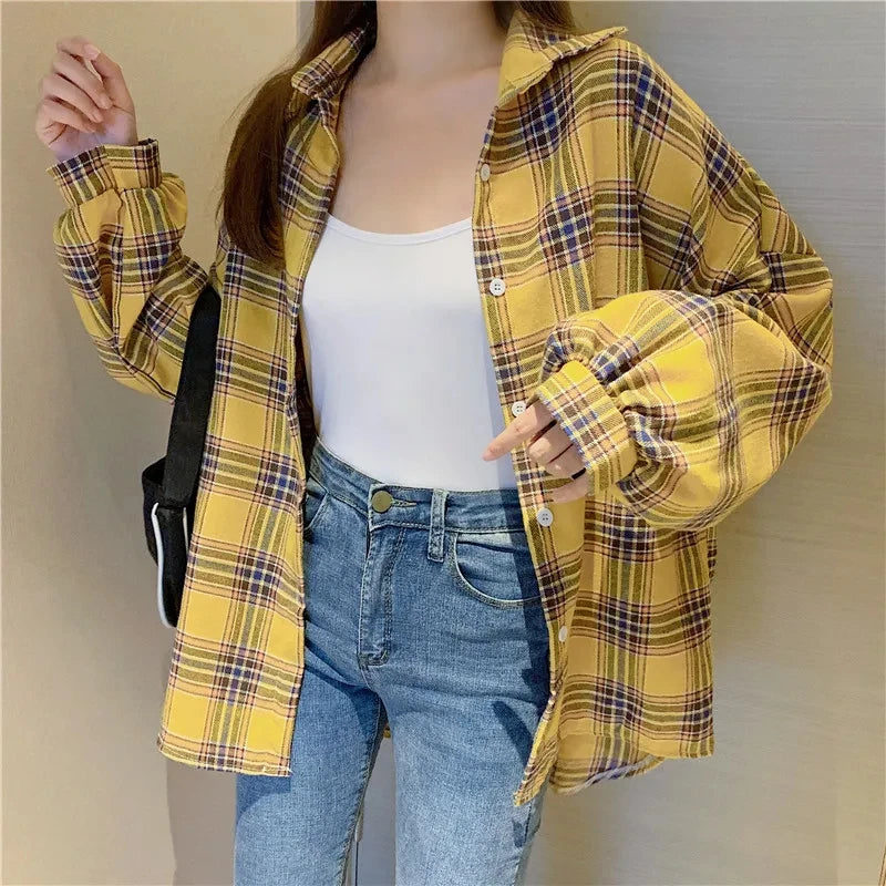 Camisa Oversize a Cuadros — Estilo Grunge