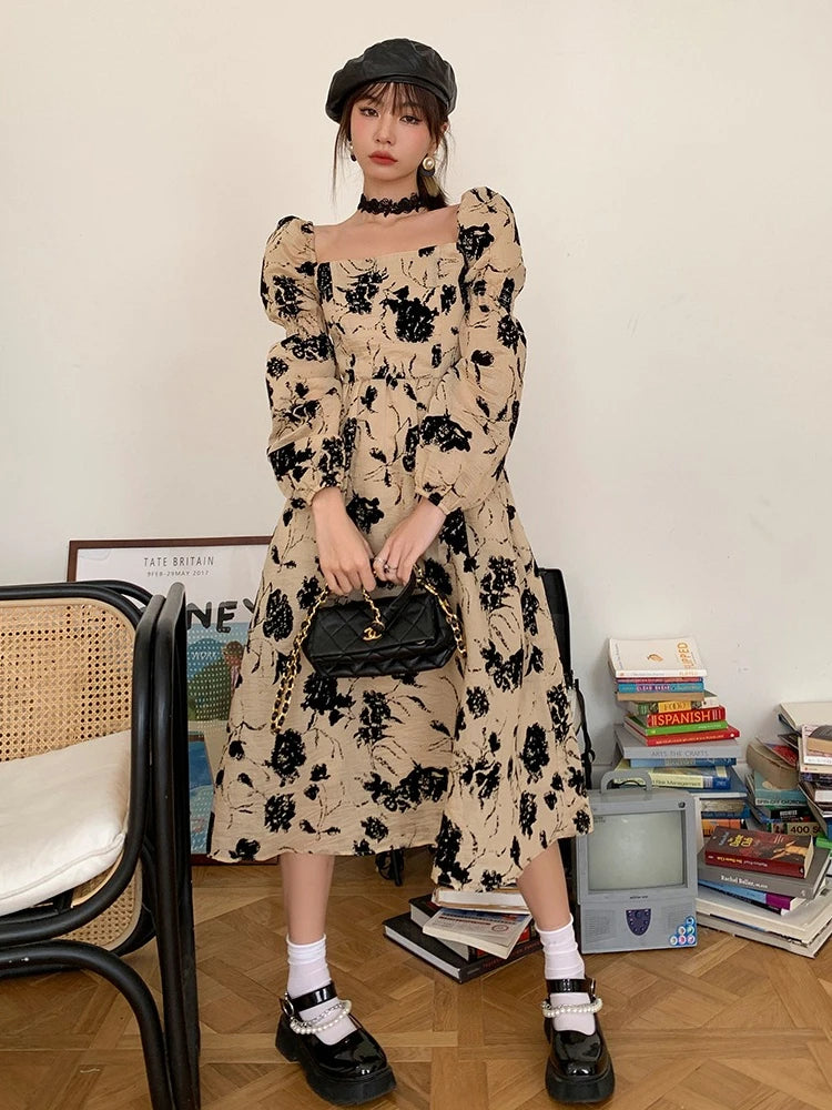 Vestido de Terciopelo Estilo Princesa — Elegancia Vintage
