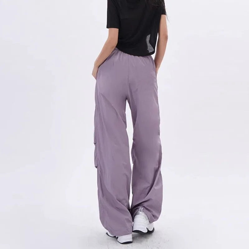 Pantalón Cargo Estilo Paracaídas Y2K — Streetwear Harajuku