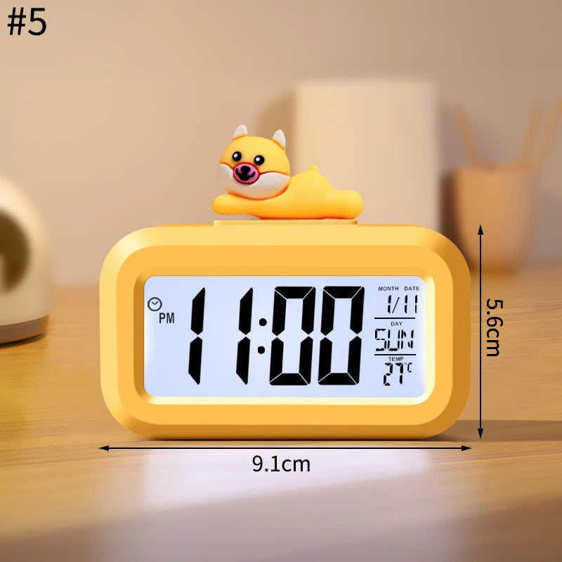 Reloj Despertador LED Diseño Cerdito