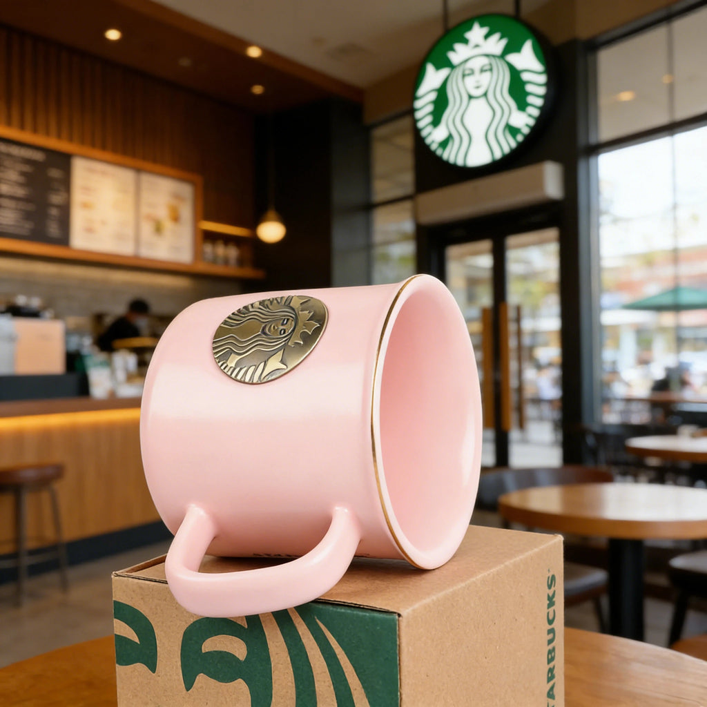 Taza Starbucks Sirena Esmaltada Rosa