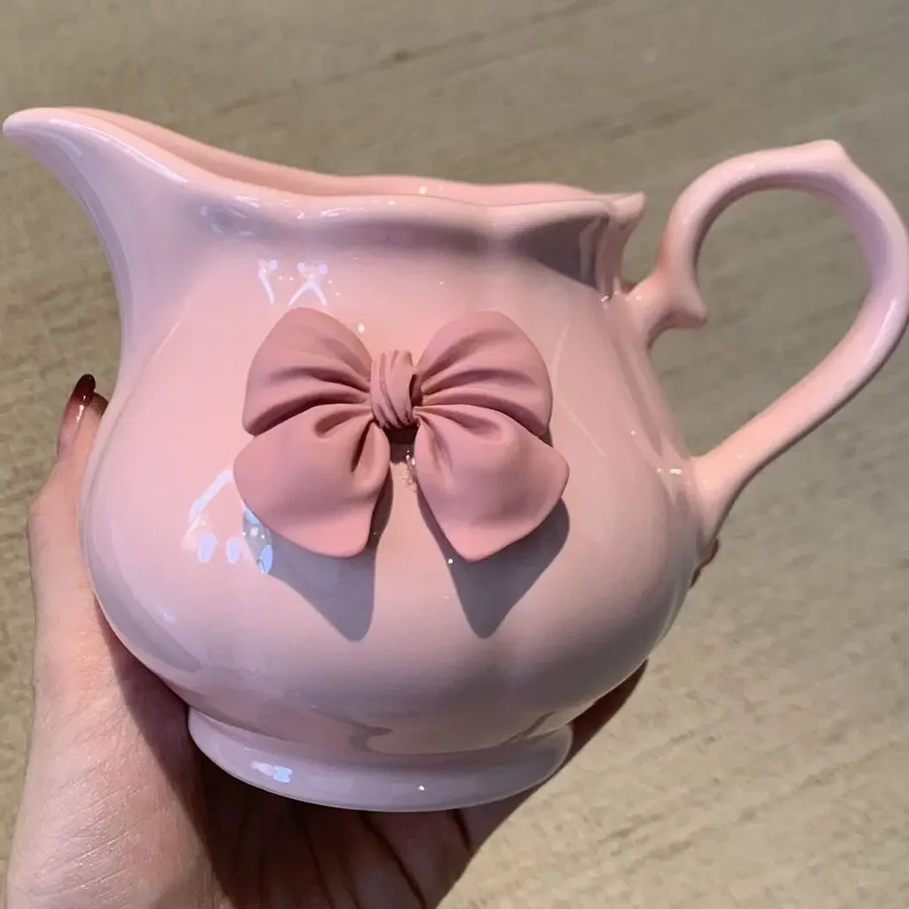 Juego de Lechera y Azucarera con Moño