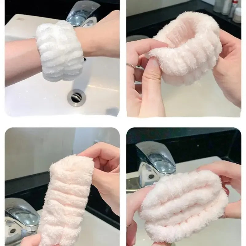 Muñequeras Absorbentes para Lavado Facial