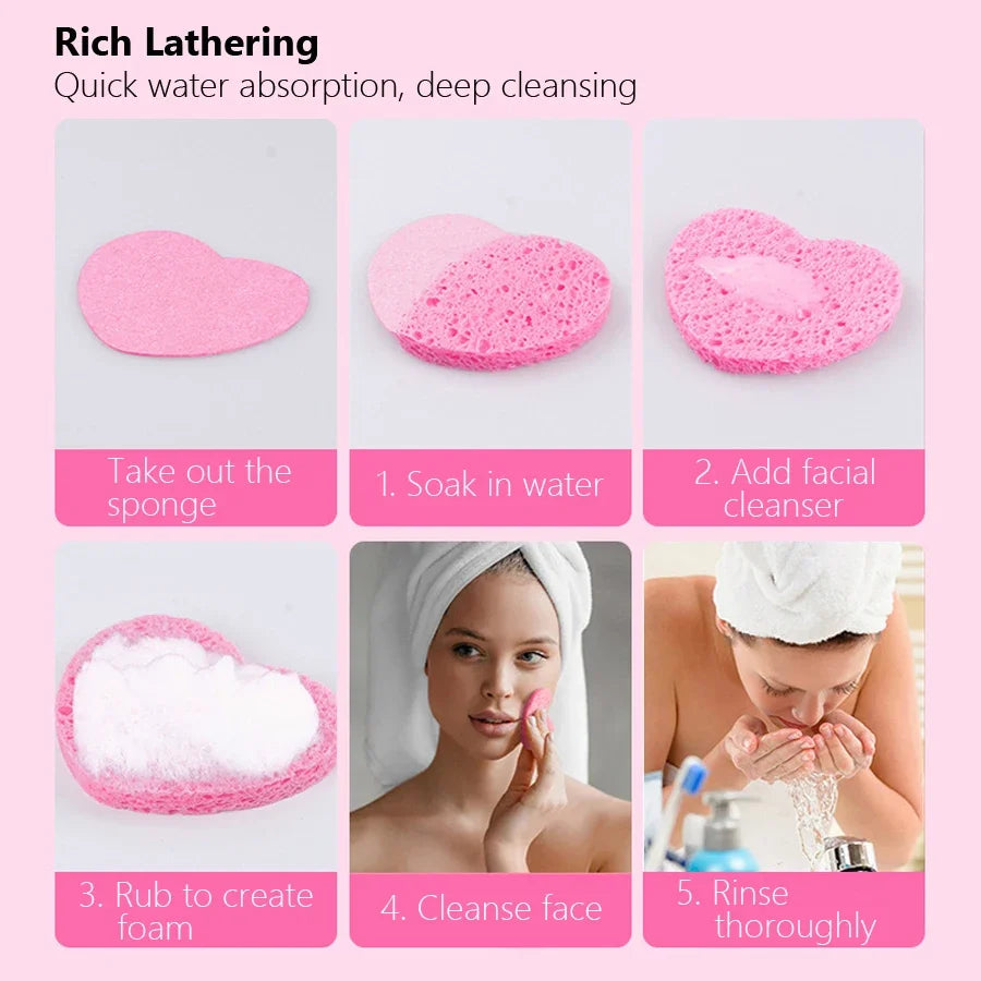 Esponjas Faciales de Celulosa Comprimidas — 10 Unidades