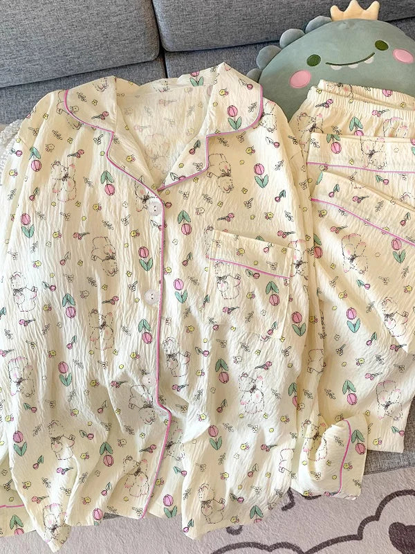 Set de Pijama Conejito Floral