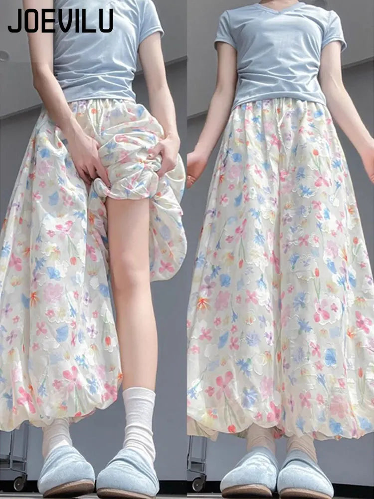 Pantalón Palazzo Floral — Tiro Alto Estilo Boho Francés