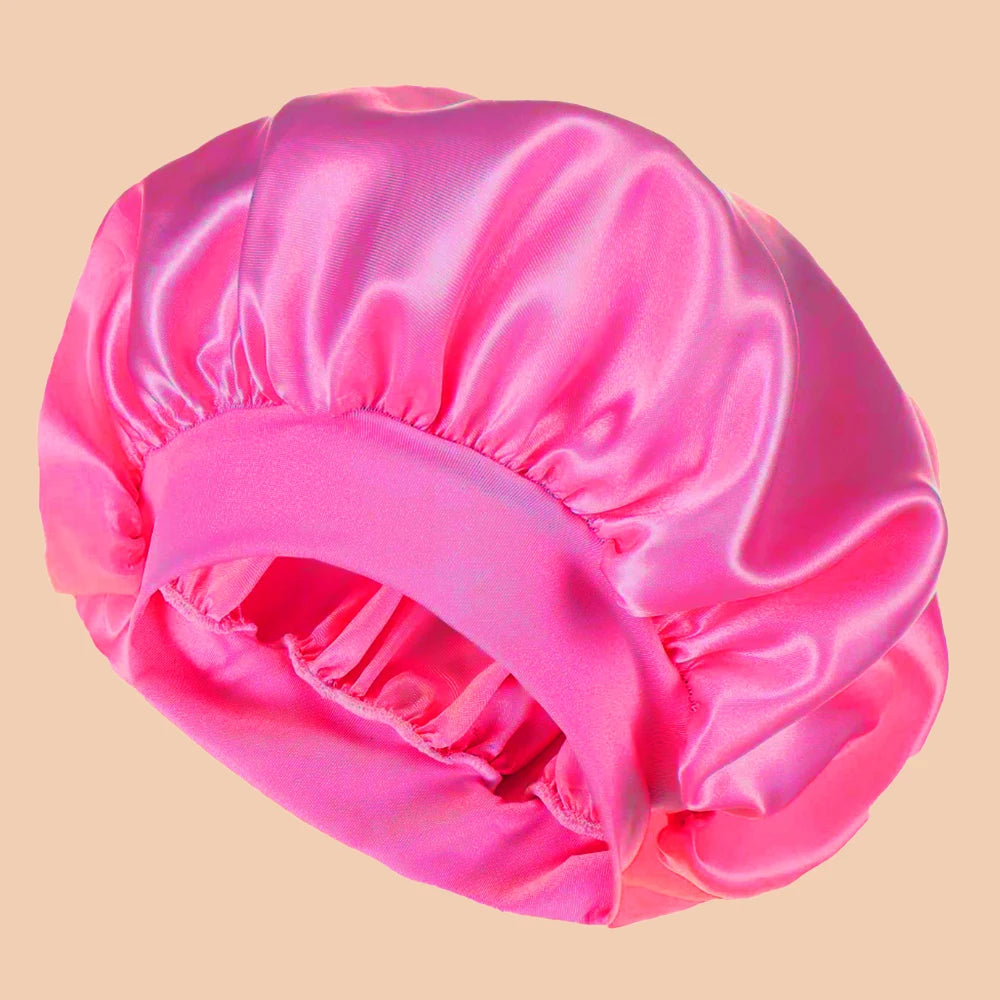 Gorro de Ducha de Satén — Ala Ancha