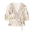 Blusa Kimono Floral Rosa — Amarre con Lazo