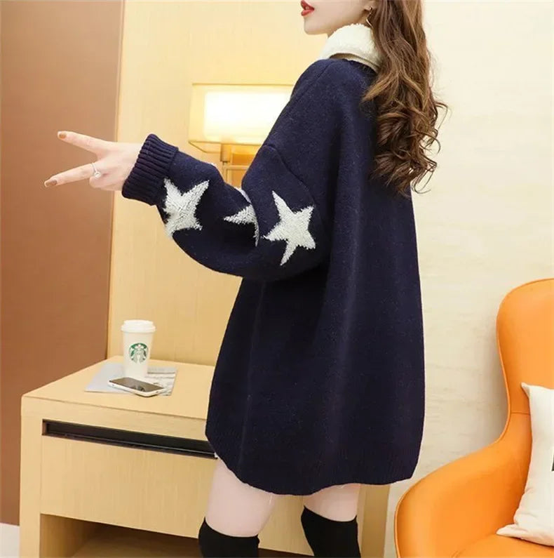 Sweater Navideño Cuello Peter Pan — Corte Holgado