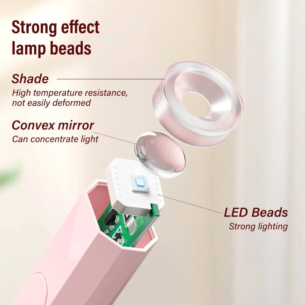 Lámpara UV LED Portátil para Uñas — Secado Rápido