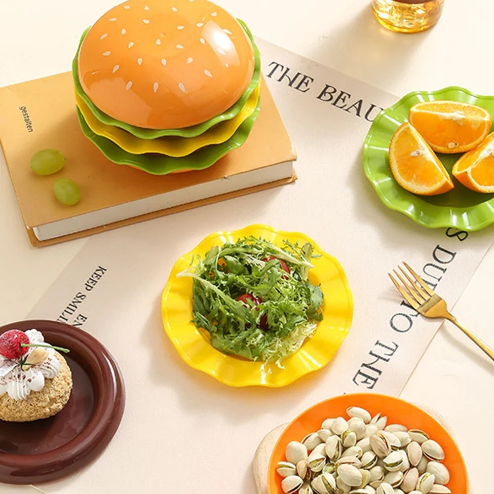 Set de Platos Diseño Hamburguesa