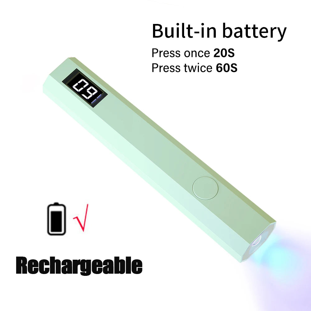 Lámpara UV LED con Soporte y Pantalla — Secado de Gel