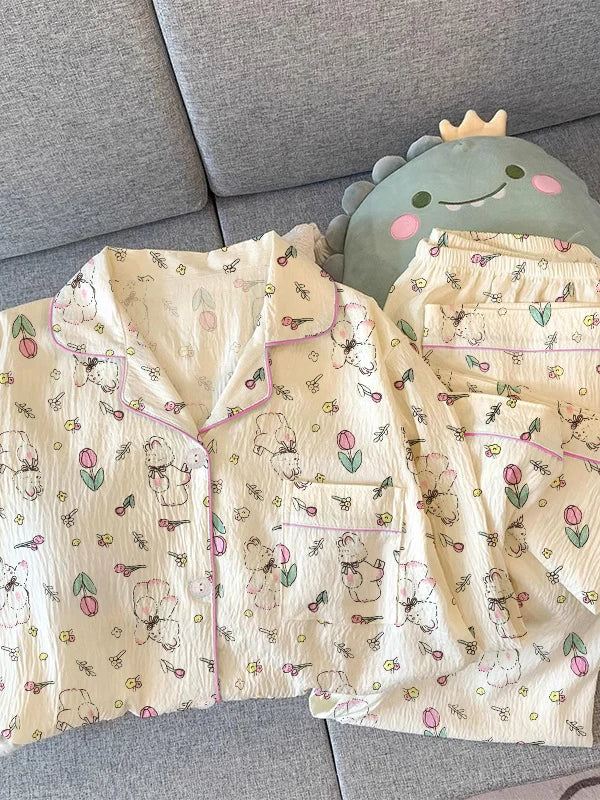 Set de Pijama Conejito Floral