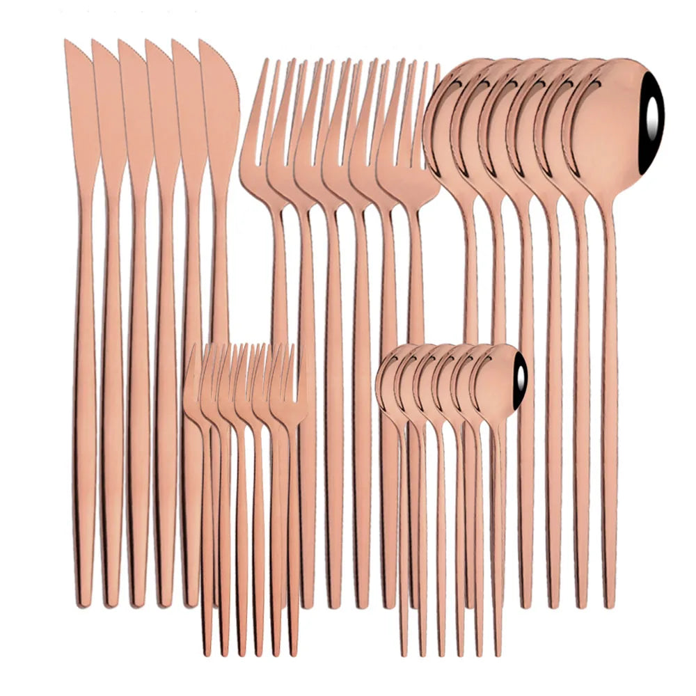 Set de Cubiertos x30 Rosa