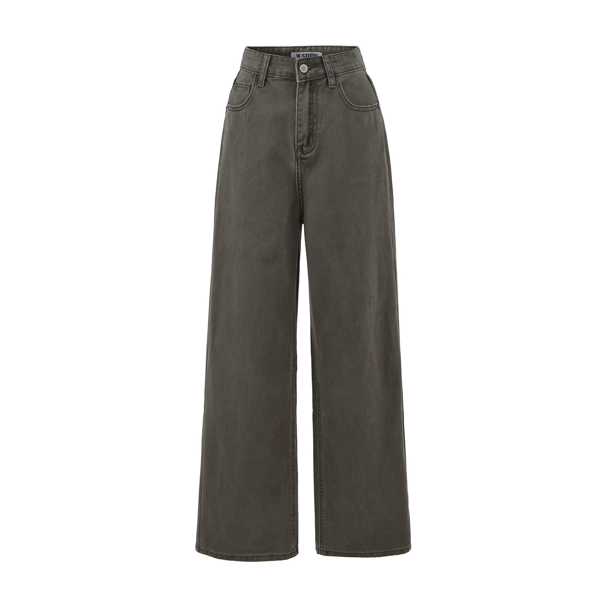 Jeans Anchos Vintage Tiro Alto — Estilo Retro Americano