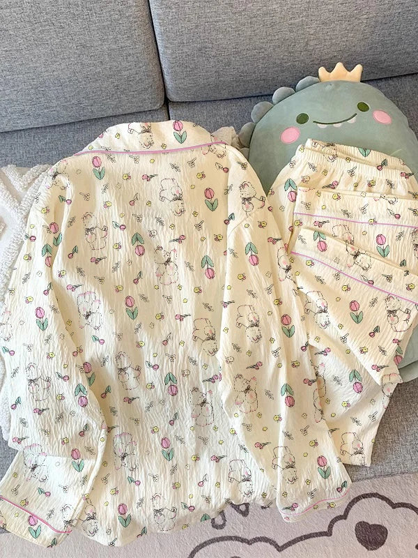Set de Pijama Conejito Floral