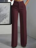 Pantalón de Vestir Recto Tiro Alto — Corte Simple y Elegante