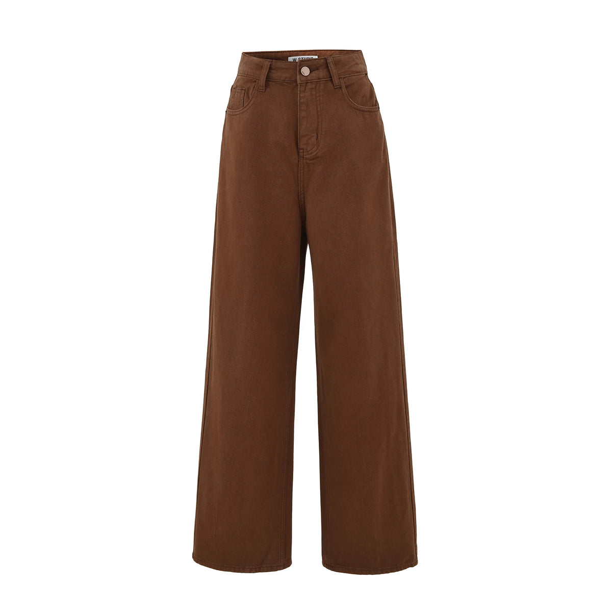 Jeans Anchos Vintage Tiro Alto — Estilo Retro Americano