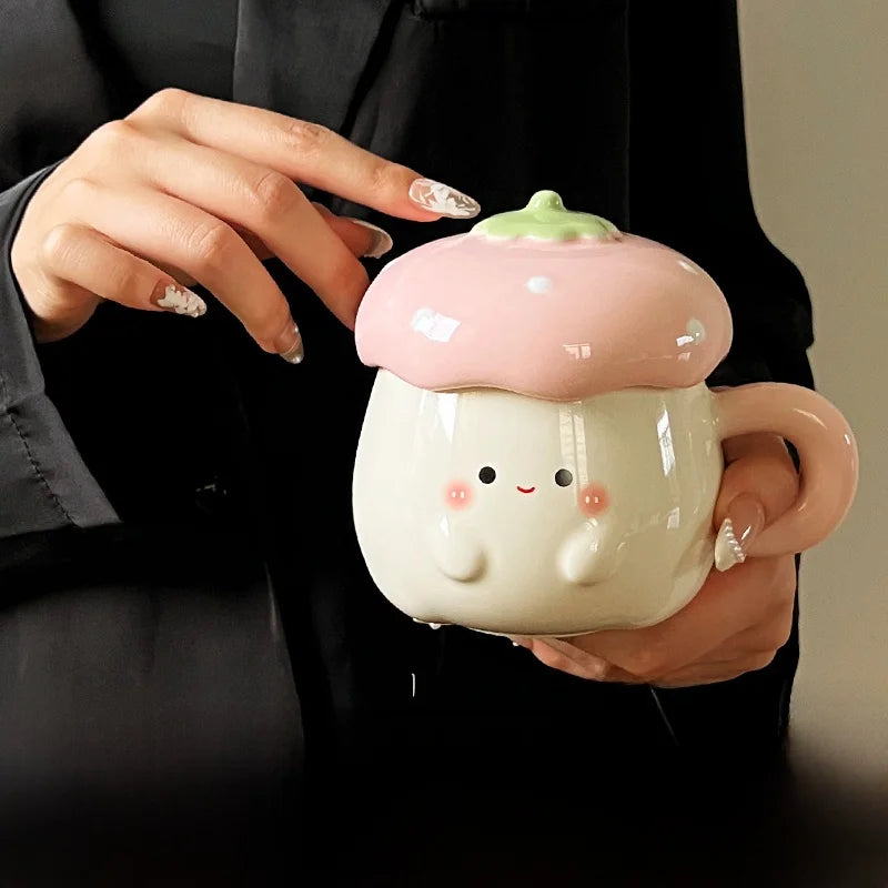 Taza Fresa con Tapa y Cuchara