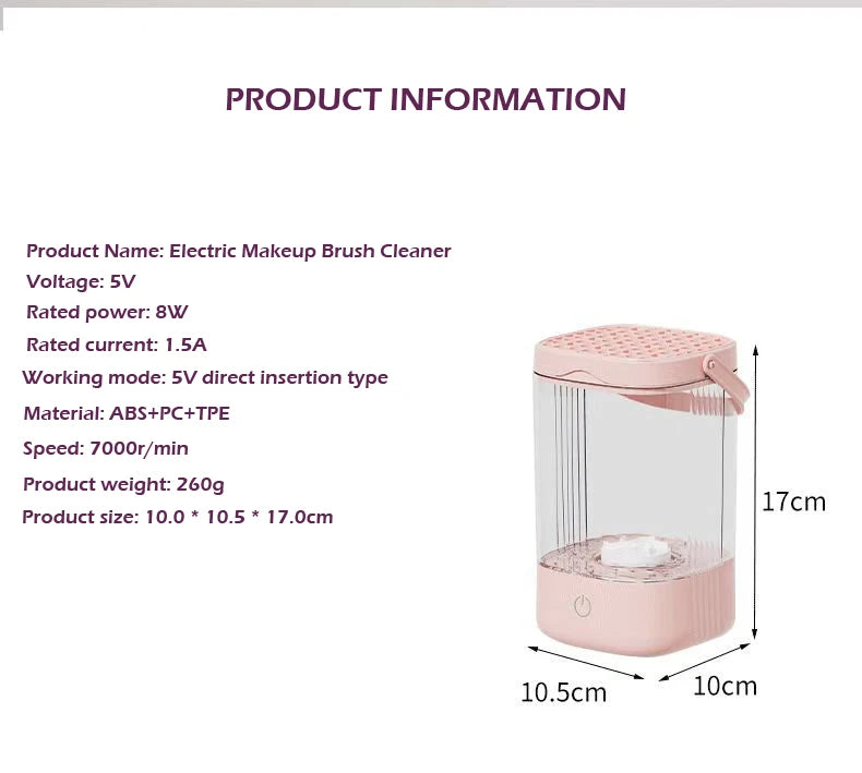 Limpiador Eléctrico de Brochas de Maquillaje