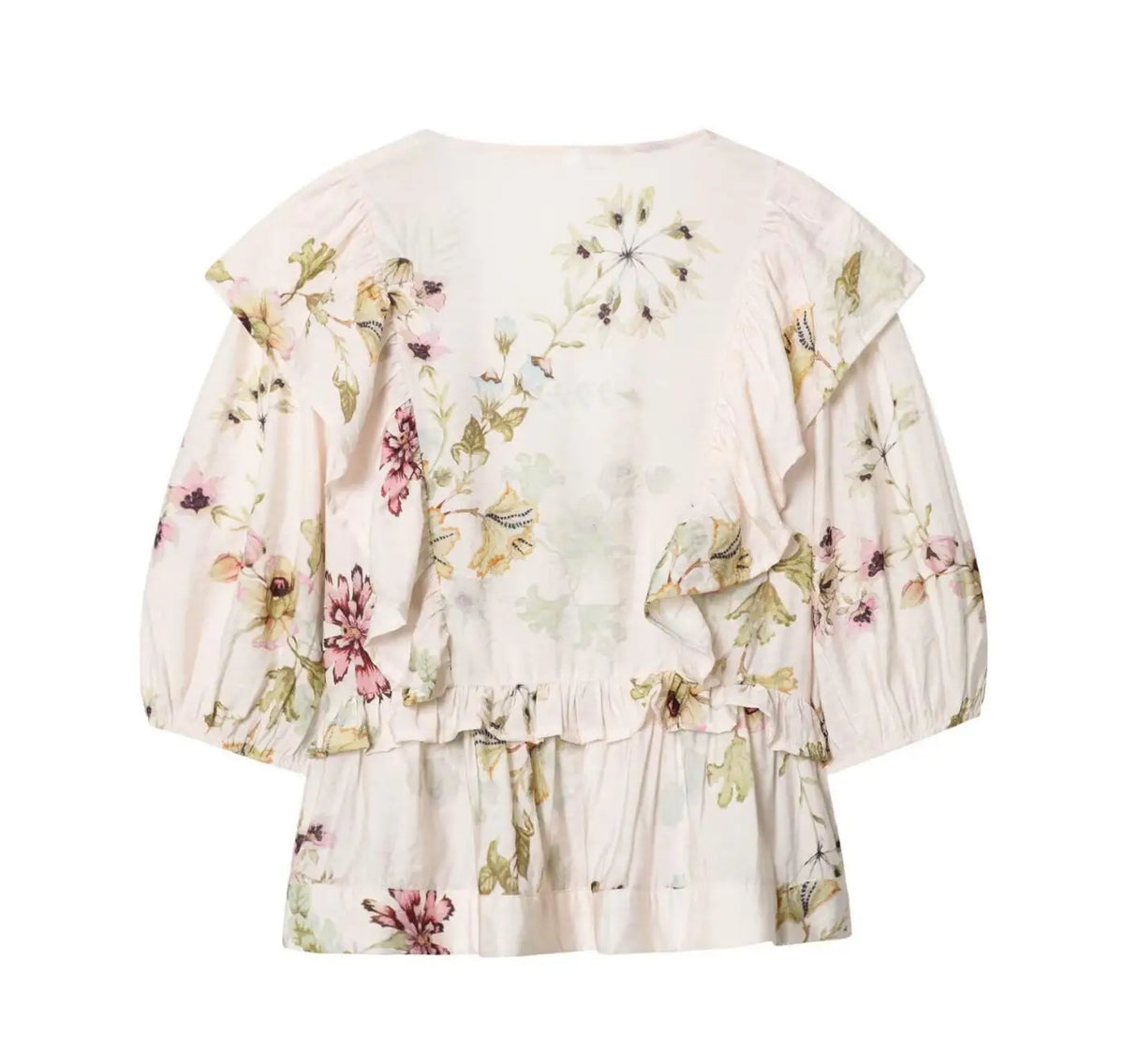 Blusa Kimono Floral Rosa — Amarre con Lazo