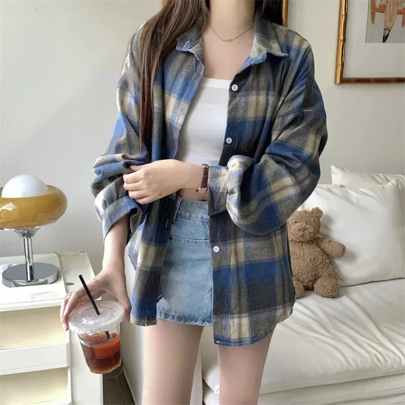 Camisa Oversize a Cuadros — Estilo Grunge