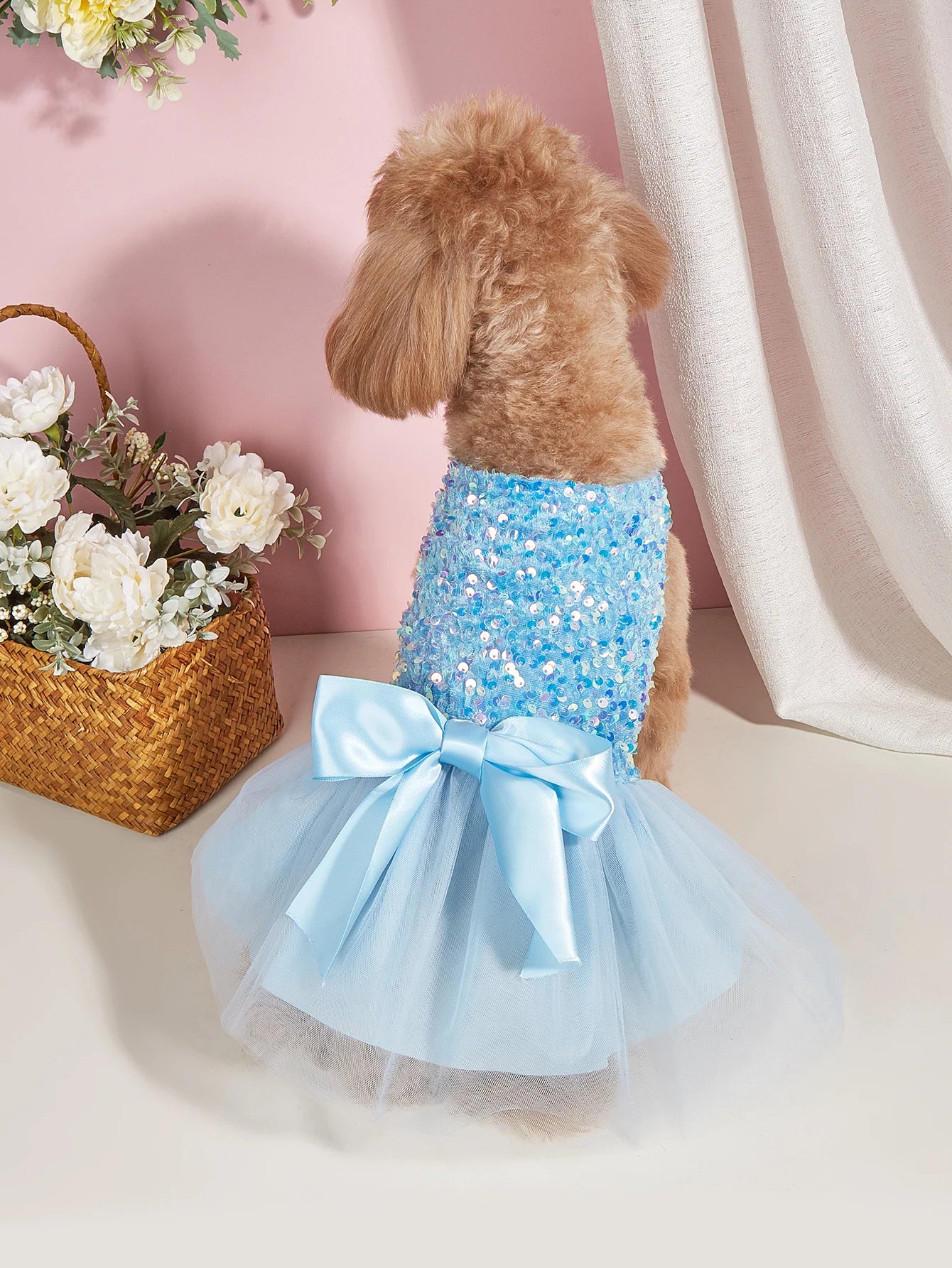 Vestido Princesa con Lentejuelas para Mascota