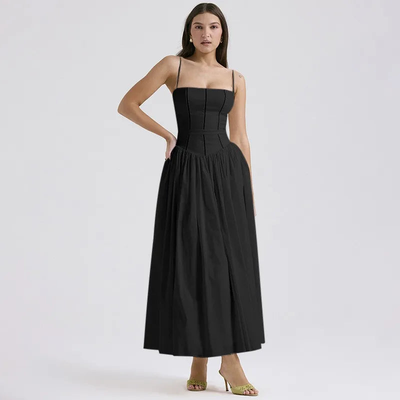 Vestido Halter Floral Entallado — Estilo Casual Chic