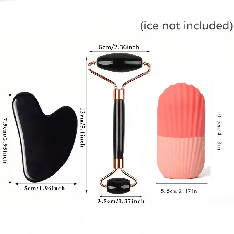 Set de Rodillos de Hielo Faciales — Gua Sha y Contorno