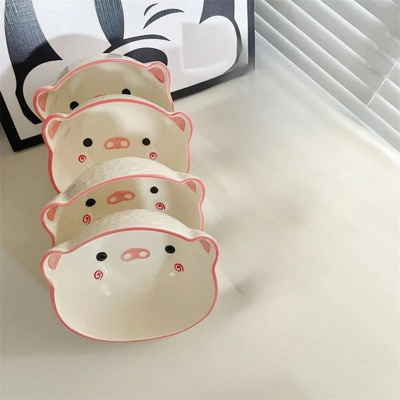 Bowl con Cuchara Diseño Cerdito