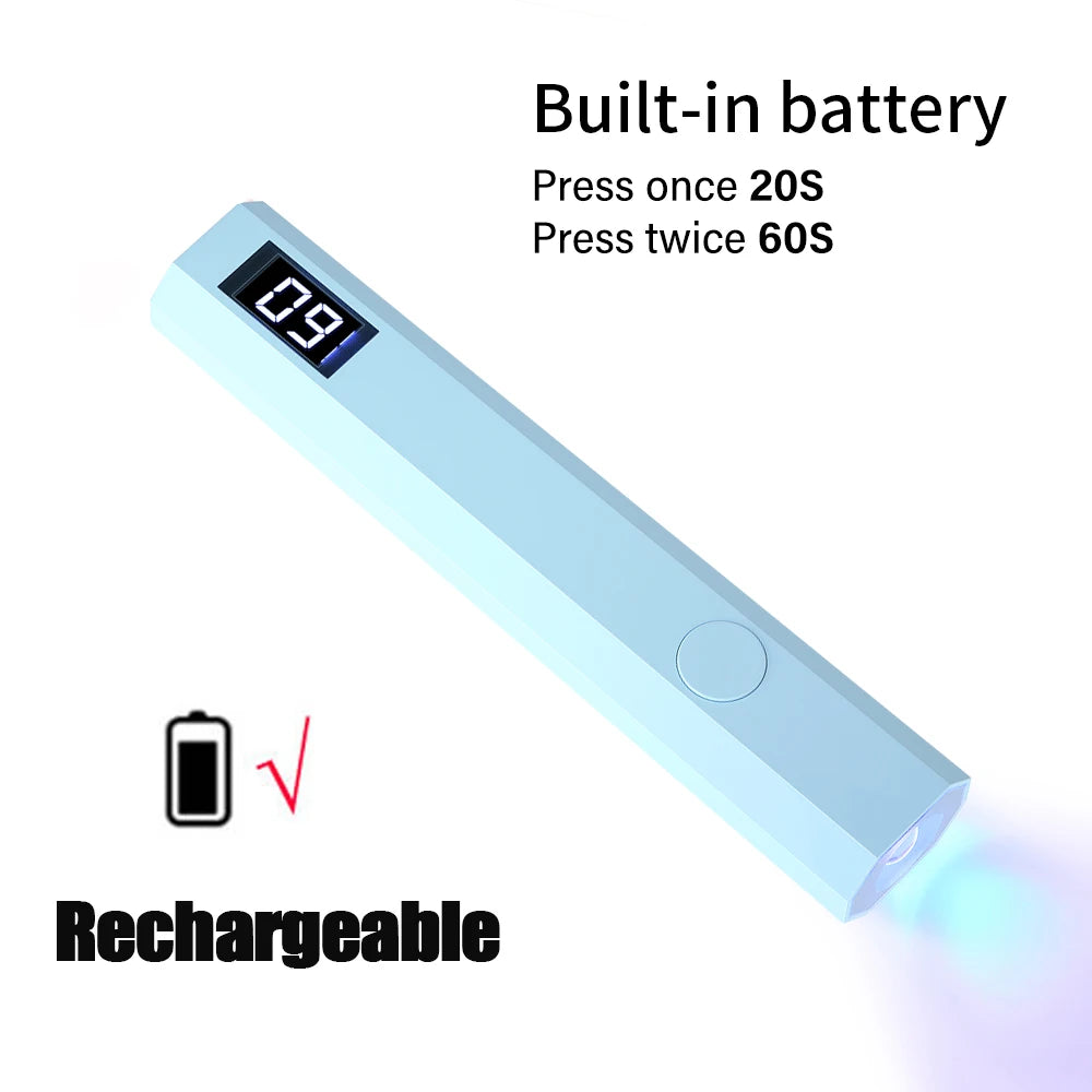 Lámpara UV LED con Soporte y Pantalla — Secado de Gel