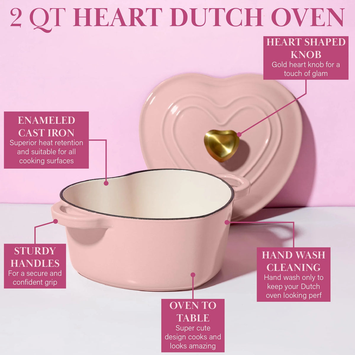 Olla Esmaltada Forma de Corazón
