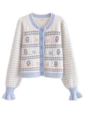 Conjunto Cárdigan Floral y Falda Mini — Set a Juego