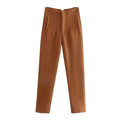 Pantalón Recto de Oficina Tiro Alto — Corte Formal