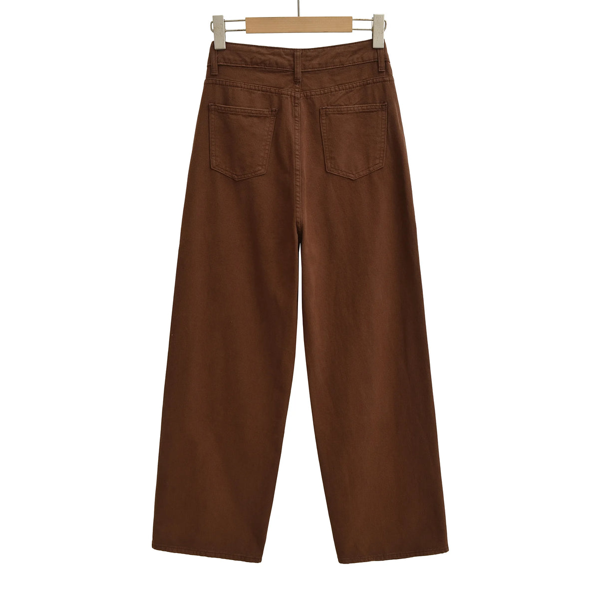 Jeans Anchos Vintage Tiro Alto — Estilo Retro Americano