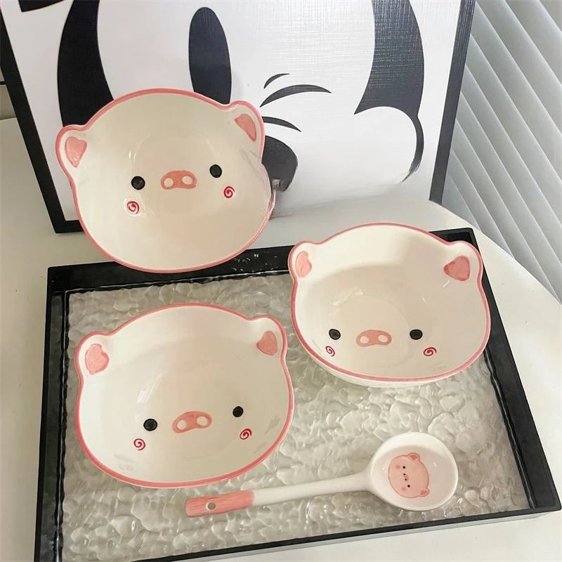 Bowl con Cuchara Diseño Cerdito
