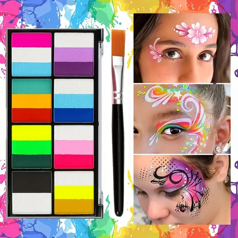 Paleta de Pintura Facial y Corporal Arcoiris
