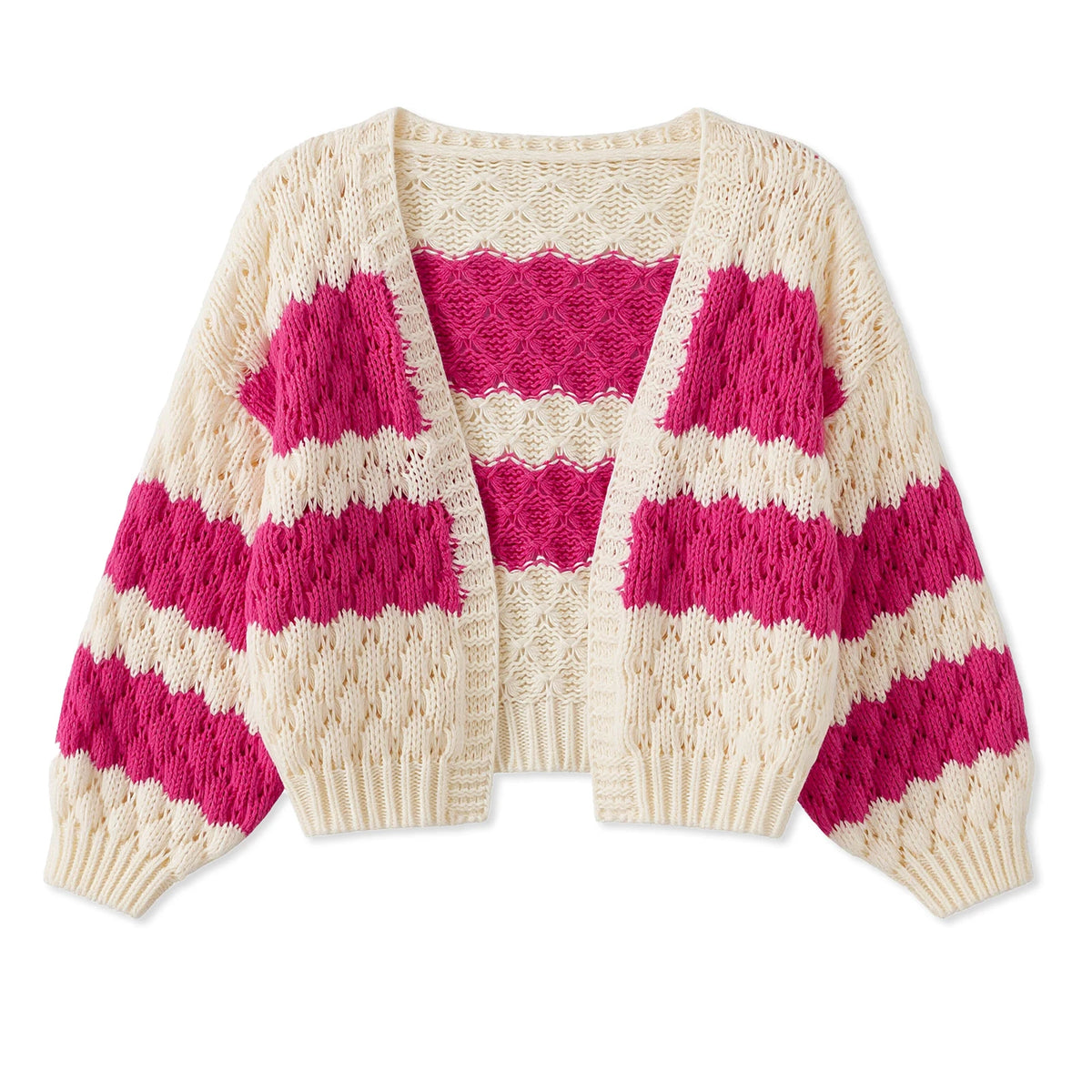Cárdigan Oversize Color Block — Estilo Y2K Multicolor